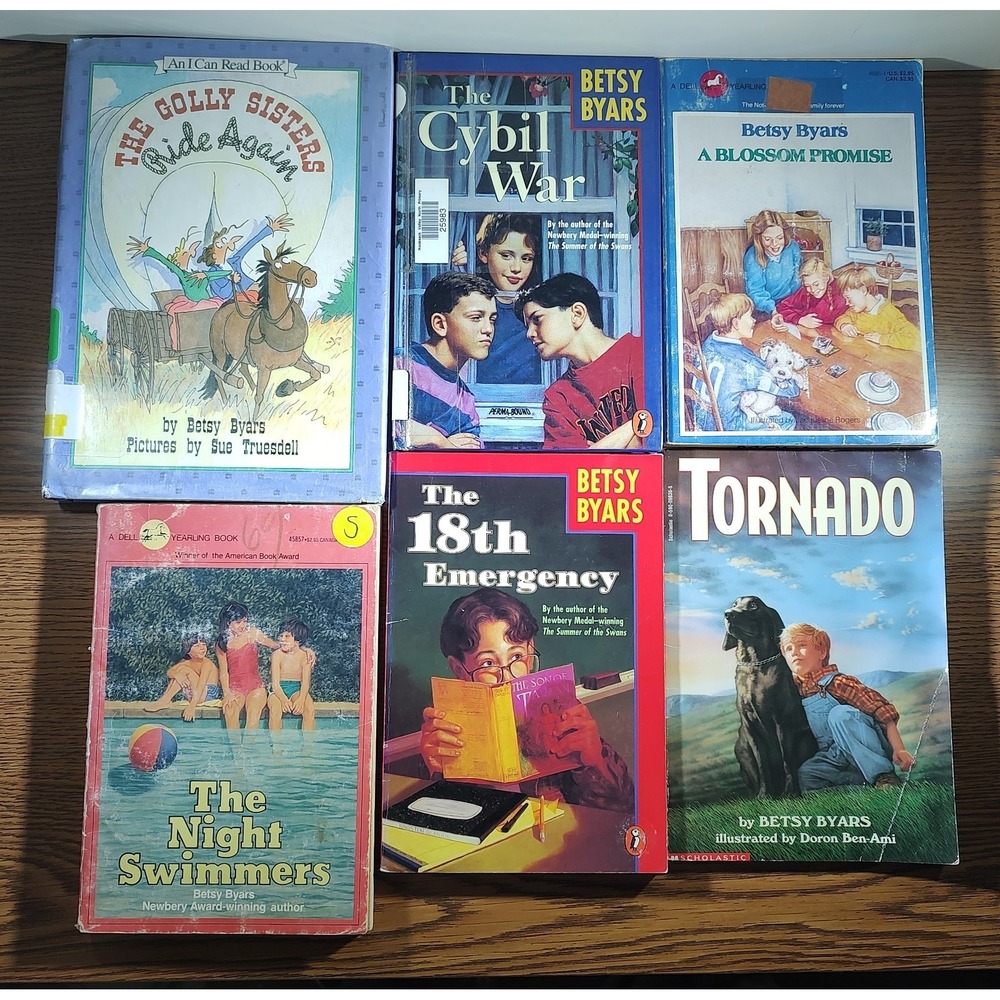 6 Lot Betsy Byars PB HB Blossom Promise Tornado Night Swimmers Cybill War Golly